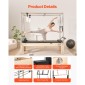 VEVOR Pilates Reformer, Ξύλινο μηχάνημα Pilates για Γυμναστήριο στο σπίτι, Εξοπλισμός προπόνησης δύναμης με διπλή αντίσταση, Reformer Box, Jump Board, για προχωρημένους χρήστες και αρχάριους, έως 400 LBS