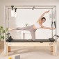 VEVOR Pilates Reformer, Ξύλινο μηχάνημα Pilates για Γυμναστήριο στο σπίτι, Εξοπλισμός προπόνησης δύναμης με διπλή αντίσταση, Reformer Box, Jump Board, για προχωρημένους χρήστες και αρχάριους, έως 400 LBS