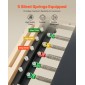 VEVOR Πτυσσόμενο Pilates Reformer, Ξύλινο μηχάνημα προπόνησης Pilates για χρήση στο γυμναστήριο στο σπίτι, κρεβάτι Pilates με διπλή αντίσταση-ελατήριο & κορδόνι, σετ Reformer με καθιστικό, έως 400 LBS