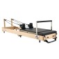VEVOR Πτυσσόμενο Pilates Reformer, Ξύλινο μηχάνημα προπόνησης Pilates για χρήση στο γυμναστήριο στο σπίτι, κρεβάτι Pilates με διπλή αντίσταση-ελατήριο & κορδόνι, σετ Reformer με καθιστικό, έως 400 LBS