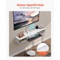 VEVOR Floating TV Stand, 47 in Wall Mount Entertainment Center με τρύπα καλωδίου, μοντέρνο πλωτό ράφι τηλεόρασης με ντουλάπι αποθήκευσης, μοριοσανίδα κονσόλα για συσκευή αναπαραγωγής DVD, καλωδιακό κουτί, κονσόλα παιχνιδιών, λευκό