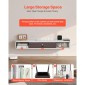 VEVOR Floating TV Stand, 47 in Wall Mount Entertainment Center με τρύπα καλωδίου, μοντέρνο πλωτό ράφι τηλεόρασης με ντουλάπι αποθήκευσης, μοριοσανίδα κονσόλα για συσκευή αναπαραγωγής DVD, καλωδιακό κουτί, κονσόλα παιχνιδιών, λευκό