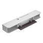 VEVOR Floating TV Stand, 47 in Wall Mount Entertainment Center με τρύπα καλωδίου, μοντέρνο πλωτό ράφι τηλεόρασης με ντουλάπι αποθήκευσης, μοριοσανίδα κονσόλα για συσκευή αναπαραγωγής DVD, καλωδιακό κουτί, κονσόλα παιχνιδιών, λευκό