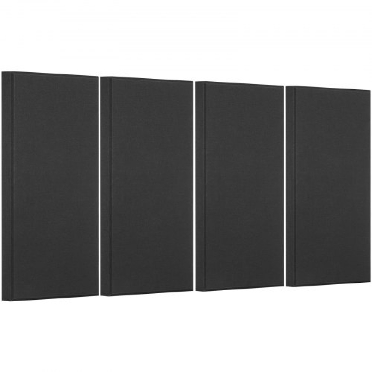 VEVOR 4 ΤΕΜ Ακουστικά πάνελ, 2 ιντσών πάχους 23,6 x 11,8 ιντσών Ηχοαπορροφητικά πάνελ από υαλοβάμβακα, αυτοκόλλητες ηχομονωτικές σανίδες τοίχου, για στούντιο, γραφείο, οικιακό κινηματογράφο, αίθουσα συσκέψεων, μαύρο
