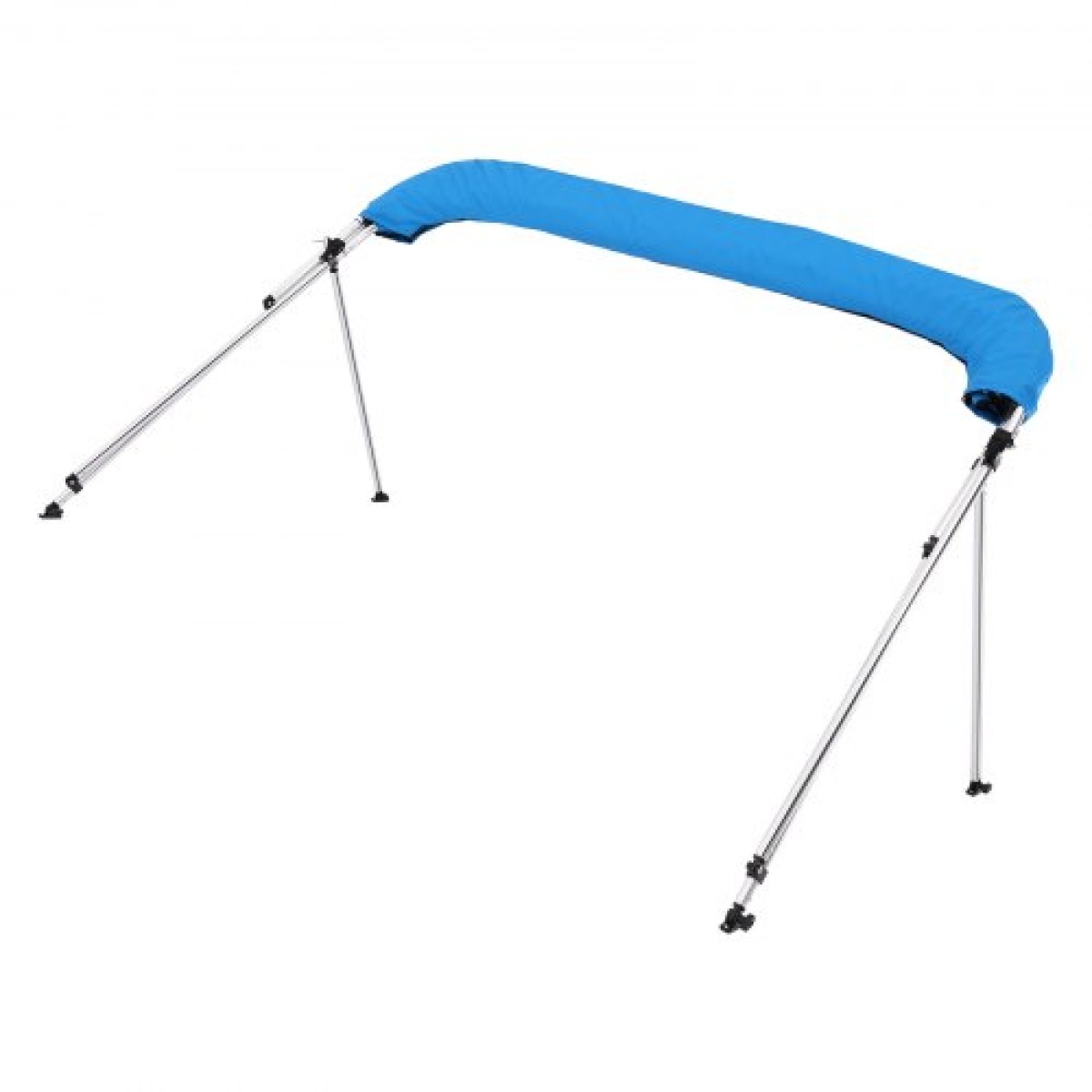 VEVOR 3 Bow Boat Bimini Top, 600D Πολυεστερικός θόλος με σκελετό από κράμα αλουμινίου, Αδιάβροχο & Sun Shade Τέντα σκάφους με τσάντα αποθήκευσης, 2 κοντάρια στήριξης, 4 ιμάντες, 72"Lx(73"-78")Wx46"H, Pacific Blue