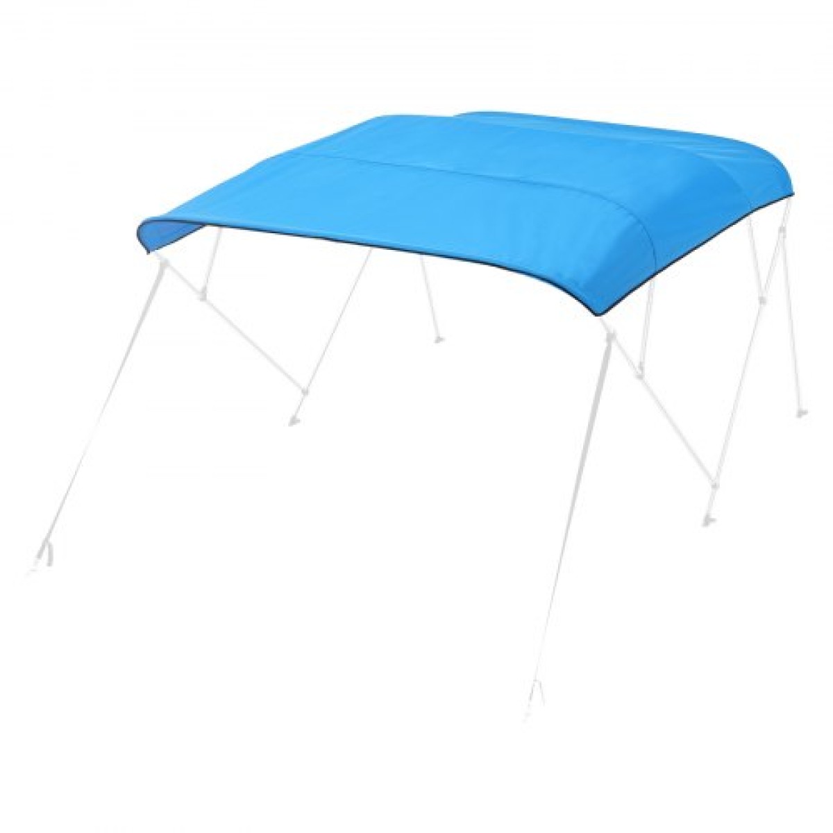 VEVOR 4 Bow Boat Bimini Tops, 600D Polyester Canopy, Αδιάβροχο & αντηλιακό κουβούκλιο σκάφους με τσάντα αποθήκευσης, ανταλλακτικό Bimini Top, 96"Lx(91"-96")W, Pacific Blue (Δεν περιλαμβάνεται το πλαίσιο στήριξης)