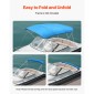 VEVOR 4 Bow Boat Bimini Tops, 600D Polyester Canopy, Αδιάβροχο & αντηλιακό κουβούκλιο σκάφους με τσάντα αποθήκευσης, ανταλλακτικό Bimini Top, 96"Lx(91"-96")W, Pacific Blue (Δεν περιλαμβάνεται το πλαίσιο στήριξης)