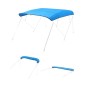 VEVOR 4 Bow Boat Bimini Tops, 600D Polyester Canopy, Αδιάβροχο & αντηλιακό κουβούκλιο σκάφους με τσάντα αποθήκευσης, ανταλλακτικό Bimini Top, 96"Lx(91"-96")W, Pacific Blue (Δεν περιλαμβάνεται το πλαίσιο στήριξης)