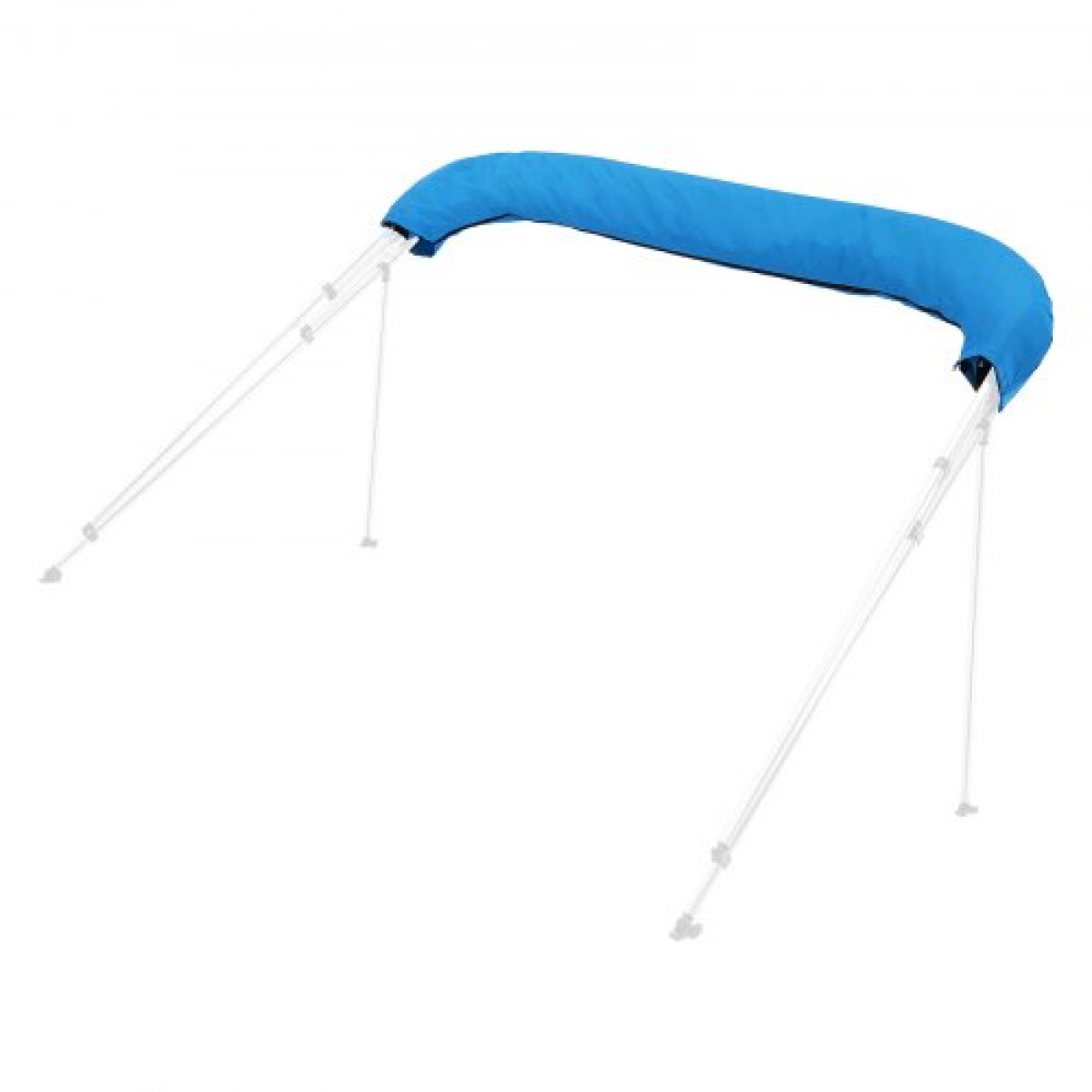 VEVOR 4 Bow Boat Bimini Tops, 600D Polyester Canopy, Αδιάβροχο & αντηλιακό κουβούκλιο σκάφους με τσάντα αποθήκευσης, ανταλλακτικό Bimini Top, 96"Lx(91"-96")W, Pacific Blue (Δεν περιλαμβάνεται το πλαίσιο στήριξης)