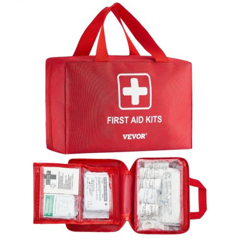VEVOR First Aid Kit 500 Pieces Large Survival Bag Emergency Medical Supplies