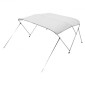 VEVOR 3 Bow Boat Bimini Tops, 600D Polyester Canopy με σκελετό από κράμα αλουμινίου, αδιάβροχο & Sun Shade σκίαστρο σκάφος με τσάντα αποθήκευσης, 2 κοντάρια στήριξης, 4 ιμάντες, 72"Lx(79"-84")Wx46"H, ανοιχτό γκρι
