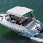 VEVOR 3 Bow Boat Bimini Tops, 600D Polyester Canopy με σκελετό από κράμα αλουμινίου, αδιάβροχο & Sun Shade σκίαστρο σκάφος με τσάντα αποθήκευσης, 2 κοντάρια στήριξης, 4 ιμάντες, 72"Lx(79"-84")Wx46"H, ανοιχτό γκρι