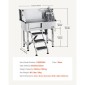 VEVOR 86,4 cm Σταθμός πλυσίματος σκύλων, ανοξείδωτος χάλυβας μπανιέρα περιποίησης κατοικίδιων ζώων, επαγγελματικός νεροχύτης καθαρισμού σκύλων με ντουζιέρα, βρύση, θήκη σαπουνιού, αντιολισθητικές σκάλες Easy-Clean για μικρά κατοικίδια Γάτες (Αριστερή Πόρτ