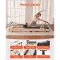 VEVOR Πτυσσόμενο Pilates Reformer, Ξύλινο μηχάνημα προπόνησης Pilates για χρήση στο γυμναστήριο στο σπίτι, κρεβάτι Pilates με διπλή αντίσταση-ελατήριο & κορδόνι, σετ Reformer με καθιστικό, έως 400 LBS