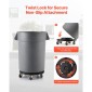Κάδος απορριμμάτων VEVOR Dolly, Fit 20, 32, 44, 55 γαλονιών δοχεία, στρογγυλή βάση κυλινδρικού κάδου απορριμμάτων με 4 ρόδες που κλειδώνουν, χωρητικότητα βάρους 500 λίβρες, βαρέλι βαρέλι βαρέλι, πολυλειτουργικό τροχήλατο καρότσι