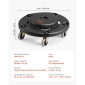 Κάδος απορριμμάτων VEVOR Dolly, Fit 20, 32, 44, 55 γαλονιών δοχεία, στρογγυλή βάση κυλινδρικού κάδου απορριμμάτων με 4 ρόδες που κλειδώνουν, χωρητικότητα βάρους 500 λίβρες, βαρέλι βαρέλι βαρέλι, πολυλειτουργικό τροχήλατο καρότσι