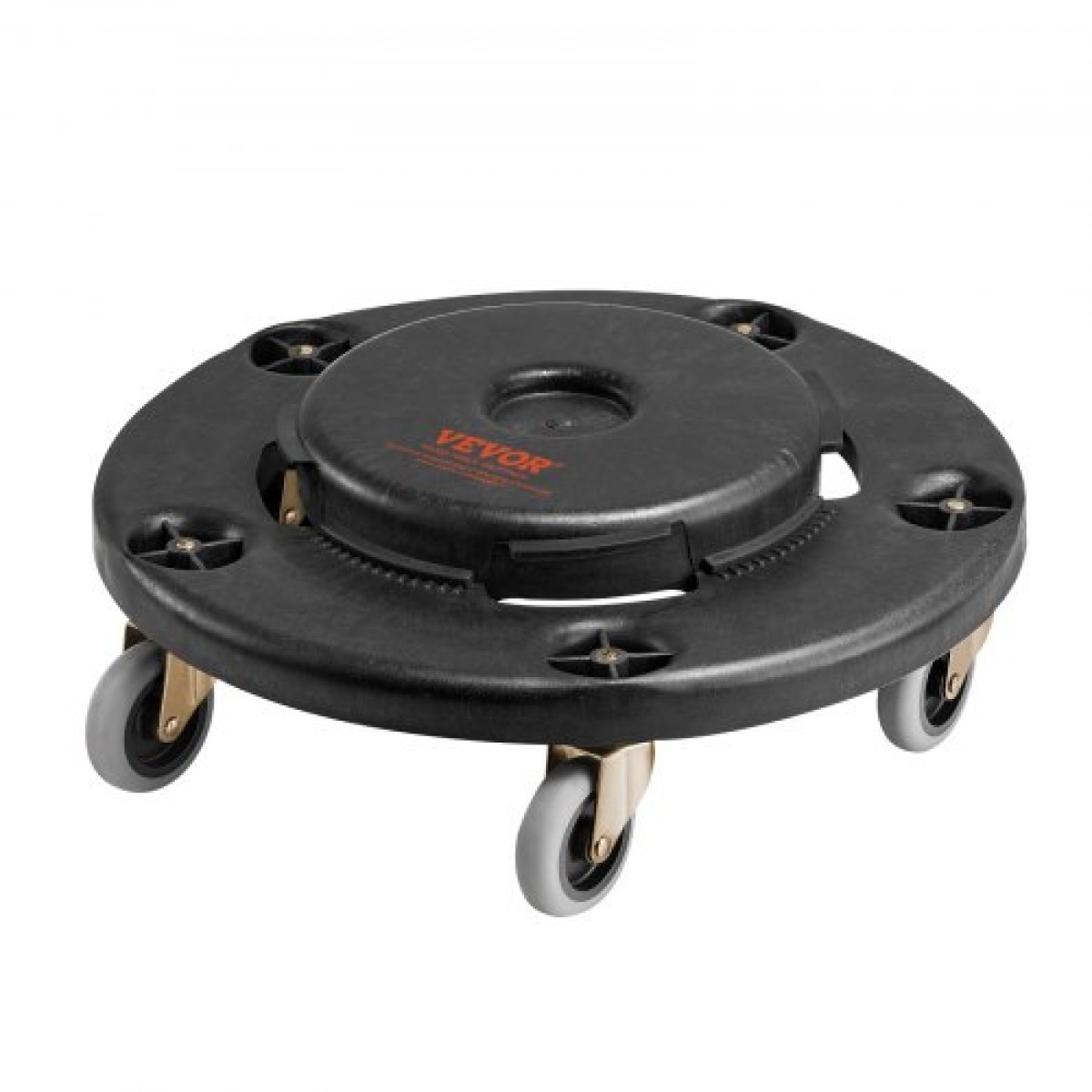 Κάδος απορριμμάτων VEVOR Dolly, Fit 20, 32, 44, 55 γαλονιών δοχεία, στρογγυλή βάση κυλινδρικού κάδου απορριμμάτων με 4 ρόδες που κλειδώνουν, χωρητικότητα βάρους 500 λίβρες, βαρέλι βαρέλι βαρέλι, πολυλειτουργικό τροχήλατο καρότσι
