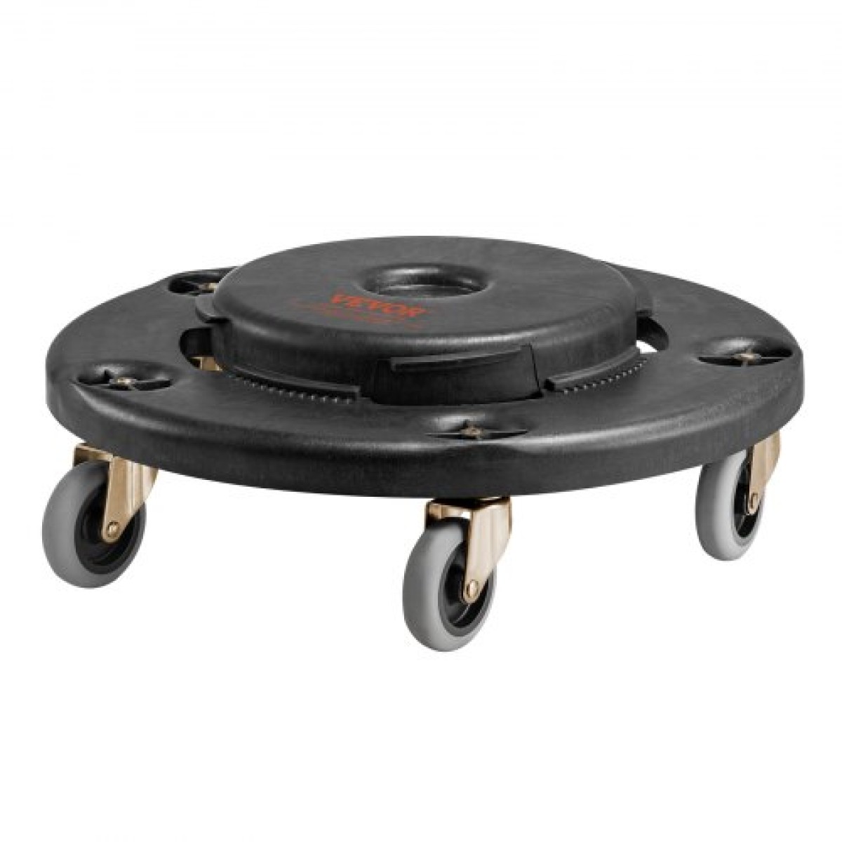 Κάδος απορριμμάτων VEVOR Dolly, Fit 20, 32, 44, 55 γαλονιών δοχεία, στρογγυλή βάση κυλινδρικού κάδου απορριμμάτων με 4 ρόδες που κλειδώνουν, χωρητικότητα βάρους 500 λίβρες, βαρέλι βαρέλι βαρέλι, πολυλειτουργικό τροχήλατο καρότσι