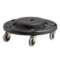 Κάδος απορριμμάτων VEVOR Dolly, Fit 20, 32, 44, 55 γαλονιών δοχεία, στρογγυλή βάση κυλινδρικού κάδου απορριμμάτων με 4 ρόδες που κλειδώνουν, χωρητικότητα βάρους 500 λίβρες, βαρέλι βαρέλι βαρέλι, πολυλειτουργικό τροχήλατο καρότσι
