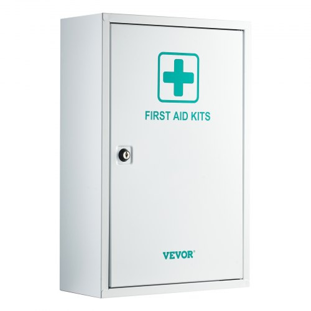 VEVOR 3-Shelf First Aid Cabinet 1000 Pieces Wall Mounted Medicine Metal Cabinet