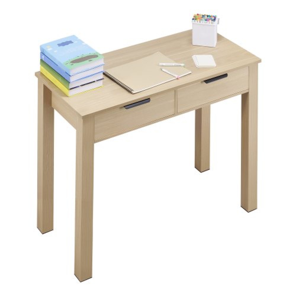 VEVOR Small Desk with Drawer Kids Desk for Bedroom Simple Study Table Light Wood