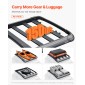 VEVOR Roof Rack Cargo Carrier, 48 x 40 x 5,6 ίντσες, Universal Rooftop Cargo Basket, Car Top Baggage Hogage with 150 lbs Max Load Capacity, 4,1 in Fence, Anti-Rust Alloy Steel, Wind Fairing, για SUV Car