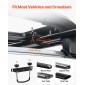 VEVOR Roof Rack Cargo Carrier, 48 x 40 x 5,6 ίντσες, Universal Rooftop Cargo Basket, Car Top Baggage Hogage with 150 lbs Max Load Capacity, 4,1 in Fence, Anti-Rust Alloy Steel, Wind Fairing, για SUV Car