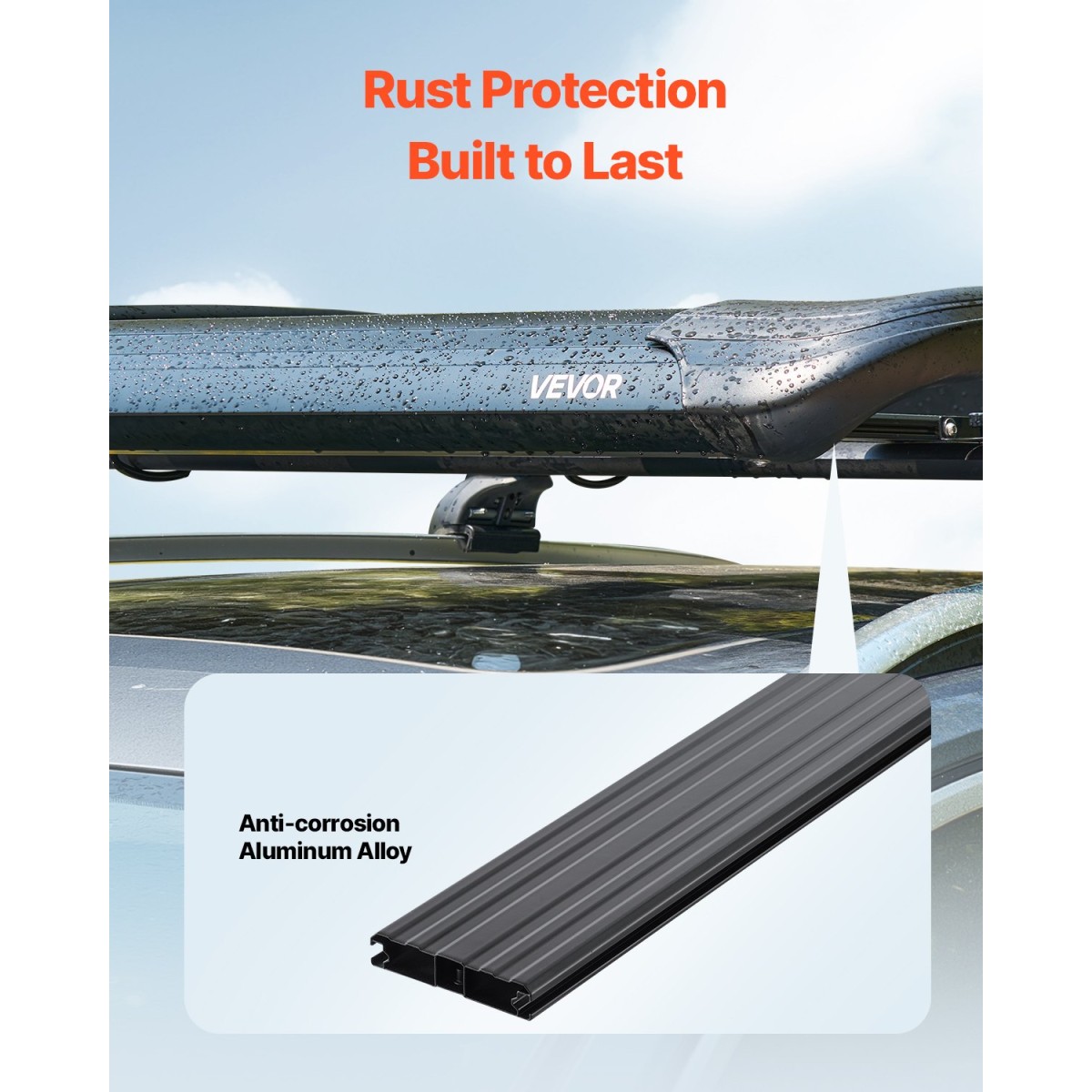 VEVOR Roof Rack Cargo Carrier, 48 x 40 x 5,6 ίντσες, Universal Rooftop Cargo Basket, Car Top Baggage Hogage with 150 lbs Max Load Capacity, 4,1 in Fence, Anti-Rust Alloy Steel, Wind Fairing, για SUV Car