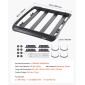 VEVOR Roof Rack Cargo Carrier, 48 x 40 x 5,6 ίντσες, Universal Rooftop Cargo Basket, Car Top Baggage Hogage with 150 lbs Max Load Capacity, 4,1 in Fence, Anti-Rust Alloy Steel, Wind Fairing, για SUV Car