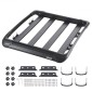 VEVOR Roof Rack Cargo Carrier, 48 x 40 x 5,6 ίντσες, Universal Rooftop Cargo Basket, Car Top Baggage Hogage with 150 lbs Max Load Capacity, 4,1 in Fence, Anti-Rust Alloy Steel, Wind Fairing, για SUV Car