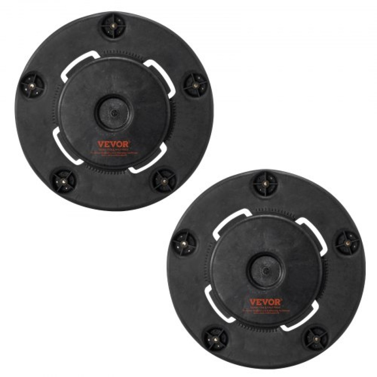 VEVOR Κάδος σκουπιδιών Dolly, Fit 20, 32, 44, 55 γαλόνια δοχεία, 2 πακέτα στρογγυλή βάση κυλινδρικού κάδου απορριμμάτων με 4 τροχούς που κλειδώνουν, βαρέλι βαρέλι βαρέως τύπου 500 λίβρες, πολυλειτουργικό τροχήλατο καρότσι