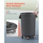 VEVOR Κάδος σκουπιδιών Dolly, Fit 20, 32, 44, 55 γαλόνια δοχεία, 2 πακέτα στρογγυλή βάση κυλινδρικού κάδου απορριμμάτων με 4 τροχούς που κλειδώνουν, βαρέλι βαρέλι βαρέως τύπου 500 λίβρες, πολυλειτουργικό τροχήλατο καρότσι