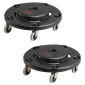 VEVOR Κάδος σκουπιδιών Dolly, Fit 20, 32, 44, 55 γαλόνια δοχεία, 2 πακέτα στρογγυλή βάση κυλινδρικού κάδου απορριμμάτων με 4 τροχούς που κλειδώνουν, βαρέλι βαρέλι βαρέως τύπου 500 λίβρες, πολυλειτουργικό τροχήλατο καρότσι