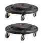 VEVOR Κάδος σκουπιδιών Dolly, Fit 20, 32, 44, 55 γαλόνια δοχεία, 2 πακέτα στρογγυλή βάση κυλινδρικού κάδου απορριμμάτων με 4 τροχούς που κλειδώνουν, βαρέλι βαρέλι βαρέως τύπου 500 λίβρες, πολυλειτουργικό τροχήλατο καρότσι