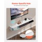 Πλωτή βάση τηλεόρασης VEVOR, 55 in Wall Mount Entertainment Center με τρύπα καλωδίου, μοντέρνο πλωτό ράφι τηλεόρασης με ντουλάπι αποθήκευσης, μοριοσανίδα κονσόλα για συσκευή αναπαραγωγής DVD, καλωδιακό κουτί, κονσόλα παιχνιδιών, λευκό