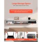 Πλωτή βάση τηλεόρασης VEVOR, 55 in Wall Mount Entertainment Center με τρύπα καλωδίου, μοντέρνο πλωτό ράφι τηλεόρασης με ντουλάπι αποθήκευσης, μοριοσανίδα κονσόλα για συσκευή αναπαραγωγής DVD, καλωδιακό κουτί, κονσόλα παιχνιδιών, λευκό