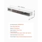 Πλωτή βάση τηλεόρασης VEVOR, 55 in Wall Mount Entertainment Center με τρύπα καλωδίου, μοντέρνο πλωτό ράφι τηλεόρασης με ντουλάπι αποθήκευσης, μοριοσανίδα κονσόλα για συσκευή αναπαραγωγής DVD, καλωδιακό κουτί, κονσόλα παιχνιδιών, λευκό