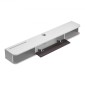 Πλωτή βάση τηλεόρασης VEVOR, 55 in Wall Mount Entertainment Center με τρύπα καλωδίου, μοντέρνο πλωτό ράφι τηλεόρασης με ντουλάπι αποθήκευσης, μοριοσανίδα κονσόλα για συσκευή αναπαραγωγής DVD, καλωδιακό κουτί, κονσόλα παιχνιδιών, λευκό