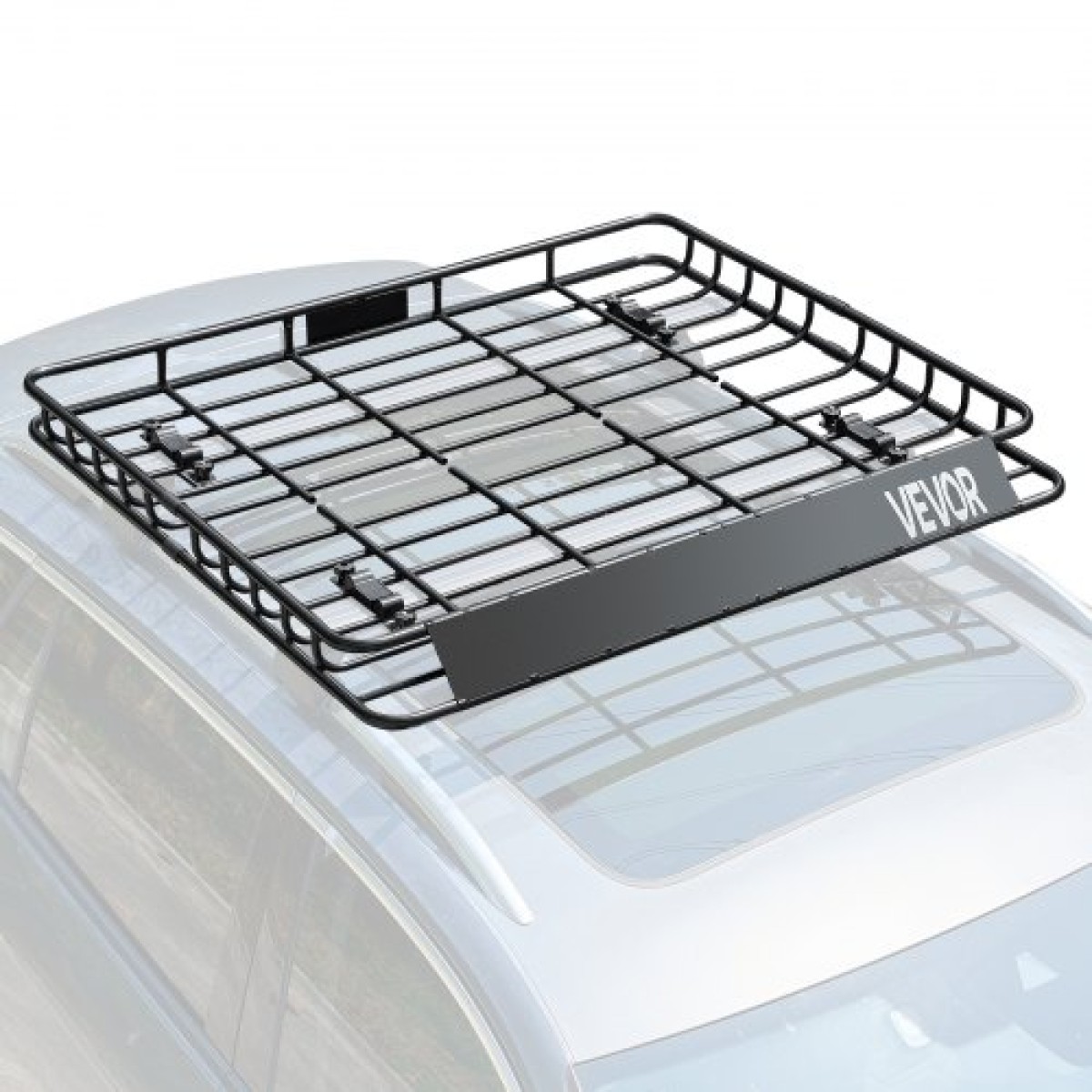 Σχάρα οροφής VEVOR Cargo Carrier, 43 x 50 x 4,1 ίντσες, Universal Rooftop Cargo Basket, Car Top Baggage Holiday with 150 lbs Max Load Capacity, 4,1 in Fence, Anti-Rust Alloy Steel, Wind Fairing, για SUV Car
