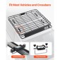 Σχάρα οροφής VEVOR Cargo Carrier, 43 x 50 x 4,1 ίντσες, Universal Rooftop Cargo Basket, Car Top Baggage Holiday with 150 lbs Max Load Capacity, 4,1 in Fence, Anti-Rust Alloy Steel, Wind Fairing, για SUV Car