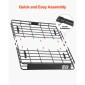 Σχάρα οροφής VEVOR Cargo Carrier, 43 x 50 x 4,1 ίντσες, Universal Rooftop Cargo Basket, Car Top Baggage Holiday with 150 lbs Max Load Capacity, 4,1 in Fence, Anti-Rust Alloy Steel, Wind Fairing, για SUV Car