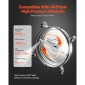 VEVOR 22" Καθαριστικό Επιφανειών Πλυντηρίου Πίεσης, Προσαρτήματα Πλυντηρίου Πίεσης από Ανοξείδωτο Χάλυβα με 4 Τροχούς, 4500 Max PSI, 3/8 Quick Connector, 2 ακροφύσια ψεκασμού, Διπλή λαβή, για σκυρόδεμα, βεράντα, πεζοδρόμιο