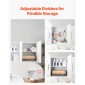 Ντουλάπι τοίχου VEVOR Laundry Room, Κρεμαστό ντουλάπι τοίχου 2 επιπέδων με 3 πόρτες, οργάνωση ντουλαπιών με ρυθμιζόμενο ράφι, για κουζίνα, γκαράζ, πλυντήριο, 12,44 x 54 x 20,31 ίντσες (Β x Π x Υ), Λευκό