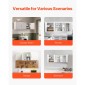 Ντουλάπι τοίχου VEVOR Laundry Room, Κρεμαστό ντουλάπι τοίχου 2 επιπέδων με 3 πόρτες, οργάνωση ντουλαπιών με ρυθμιζόμενο ράφι, για κουζίνα, γκαράζ, πλυντήριο, 12,44 x 54 x 20,31 ίντσες (Β x Π x Υ), Λευκό