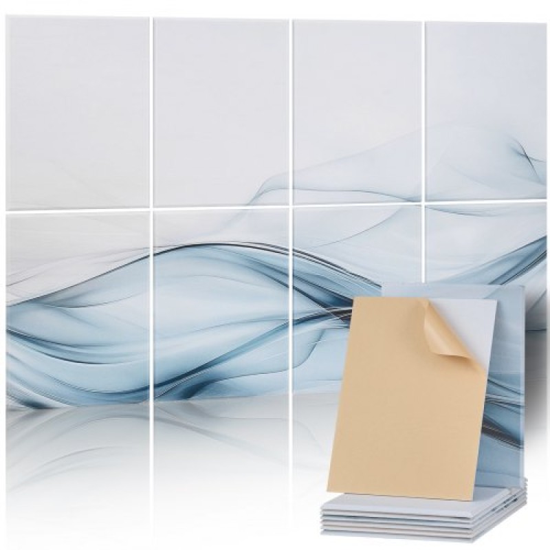 VEVOR 8 Pack Art Acoustic Panels, 47,24 x 23,62 x 0,4 ιντσών ηχομονωτικά πλακάκια τοίχου, Αυτοκόλλητες διακοσμητικές ηχοαπορροφητικές σανίδες για σπίτι, γραφείο, στούντιο, αίθουσα παιχνιδιών, θέατρο, απλότητα