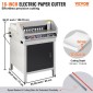 VEVOR Electric Hydraulic Paper Cutter, Heavy Duty Paper Cutter Machine, 1,57 in / 40 mm Πάχος κοπής, 18 in / 457,2 mm Πλάτος κοπής, Βιομηχανική μηχανή κοπής χαρτιού με χειριστήριο κουμπιού