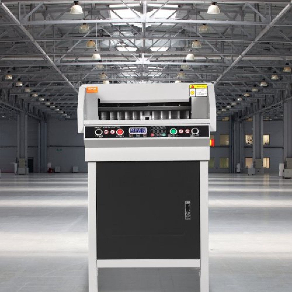 VEVOR Electric Hydraulic Paper Cutter, Heavy Duty Paper Cutter Machine, 1,57 in / 40 mm Πάχος κοπής, 18 in / 457,2 mm Πλάτος κοπής, Βιομηχανική μηχανή κοπής χαρτιού με χειριστήριο κουμπιού