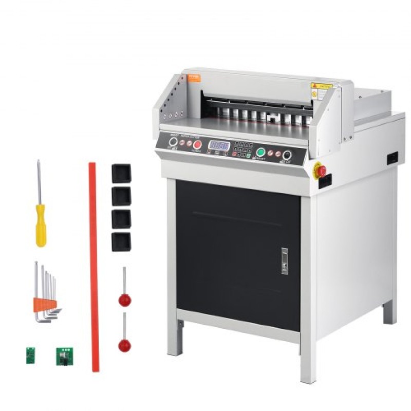 VEVOR Electric Hydraulic Paper Cutter, Heavy Duty Paper Cutter Machine, 1,57 in / 40 mm Πάχος κοπής, 18 in / 457,2 mm Πλάτος κοπής, Βιομηχανική μηχανή κοπής χαρτιού με χειριστήριο κουμπιού