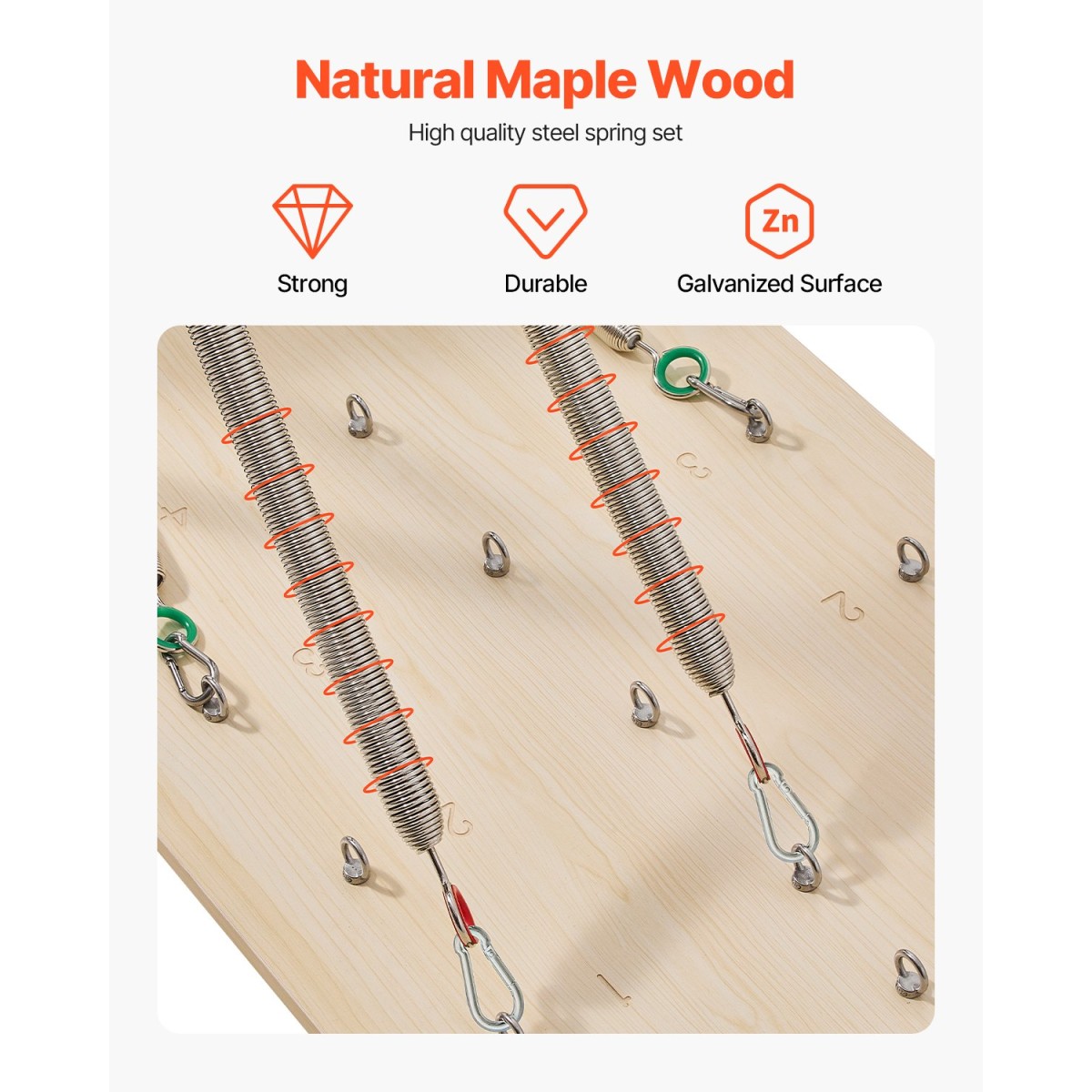VEVOR Επιτοίχιο μηχάνημα Pilates Reformer, Εφαλτήριο Maple Wood Pilates, Εξοπλισμός γυμναστικής με ελατήρια αντίστασης, γυμναστής γιόγκα, κατάλληλος για ισορροπία ευελιξίας, γυμναστική στο σπίτι στο σπίτι