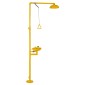 VEVOR Emergency Shower Eye Wash Station, 870x400x2330 mm 304 από ανοξείδωτο χάλυβα Συνδυασμός πλυσίματος ματιών και ντους, Εγκεκριμένος από τον OSHA Σταθμός πλύσης ματιών πρώτων βοηθειών, για σχολεία, εργαστήρια, εργοστάσια, κίτρινο
